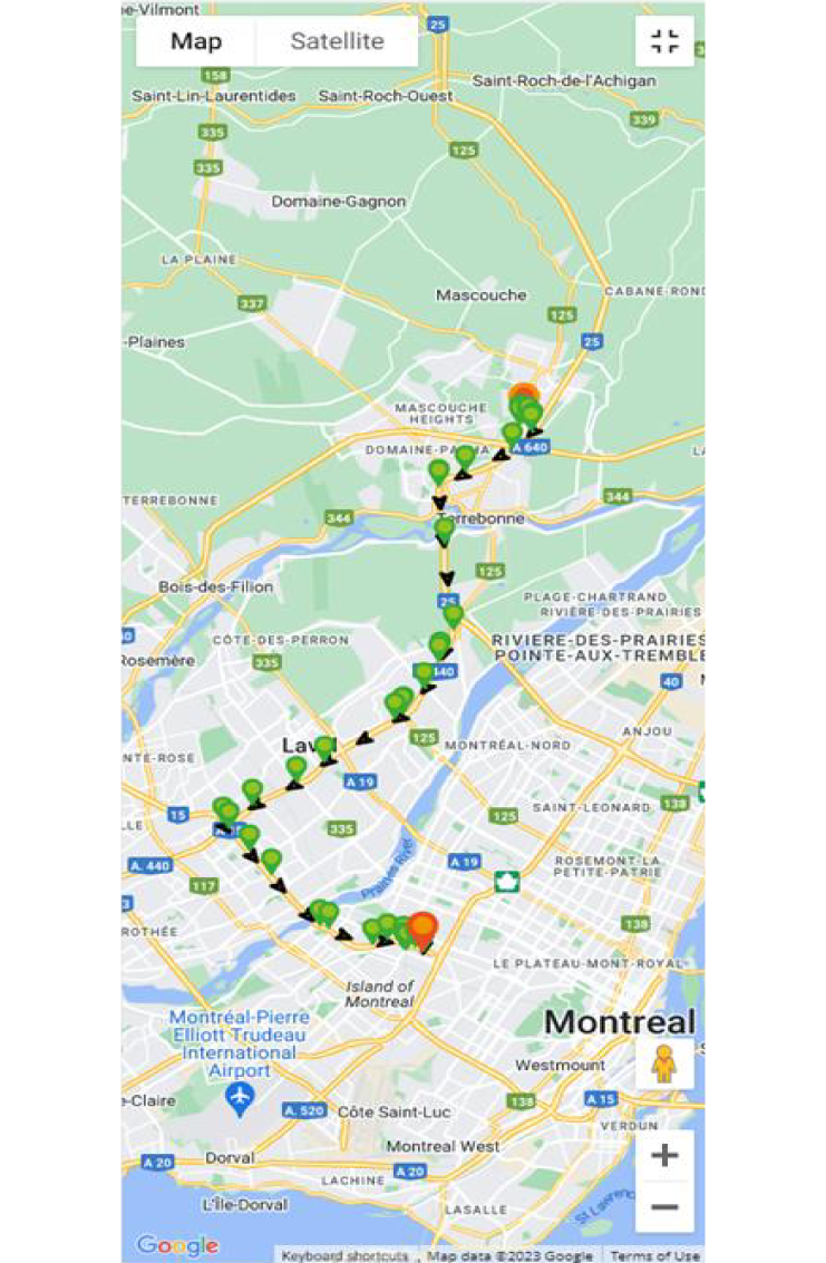 MyCar2 precise route mapping